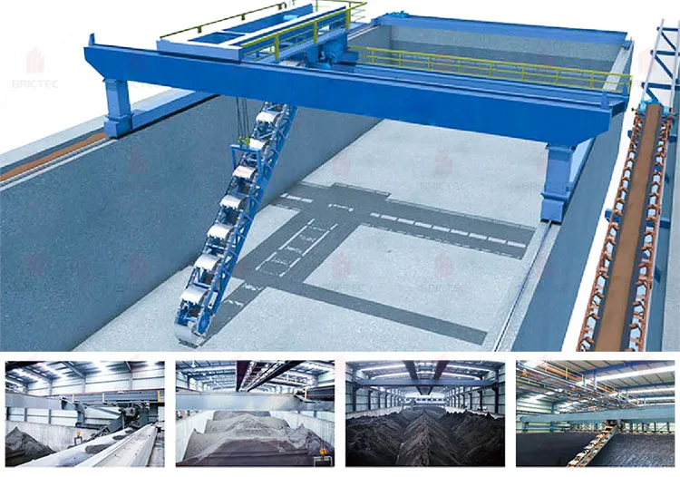 Machines de fabrication de briques Excavatrice à seau de type pont et récupérateur à plusieurs seau pour le stockage de matières premières 2