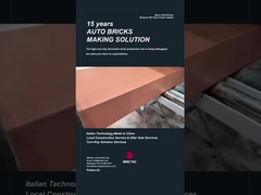 Mise en service de la ligne de production de briques décoratives Brictec